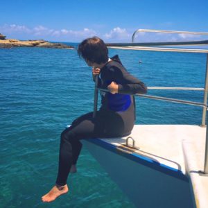 Giovanna Penido em Abrolhos na Bahia.